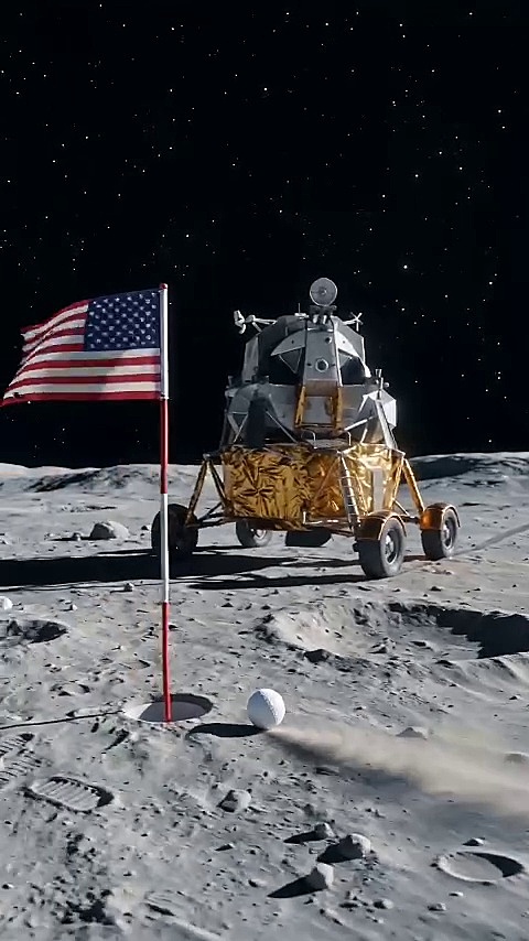 Golf Ball To The Moon Transition